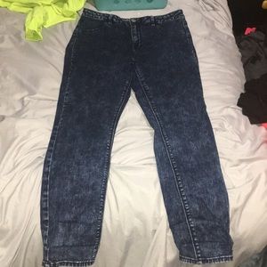 Dark acid jegging high waisted